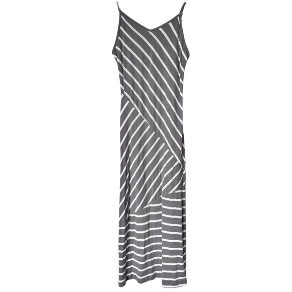 New York & Company Dresses & Skirts - 🔵 3/ $15 - NY & Co. Gray and White Striped Maxi Dress Size XS
